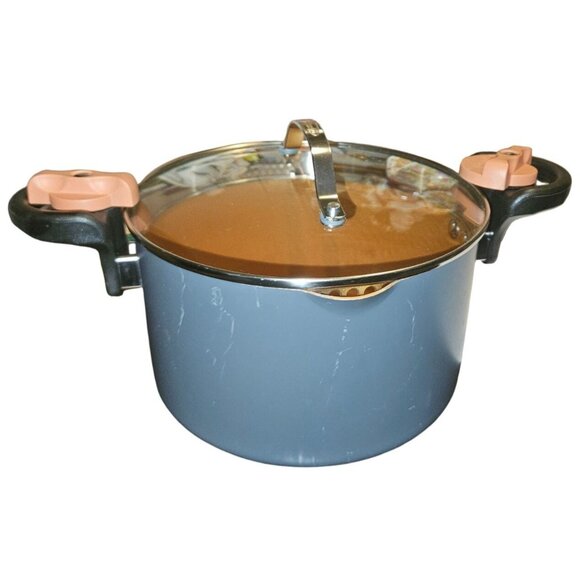 Gotham Steel Stock Pot 5 Quart Large Cooking Pasta Pot Nonstick Big Ceramic Soup - Picture 1 of 12